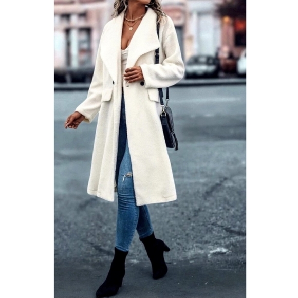 Wool Cashmere Blend Lapel Coat Size XS - Picture 2 of 4